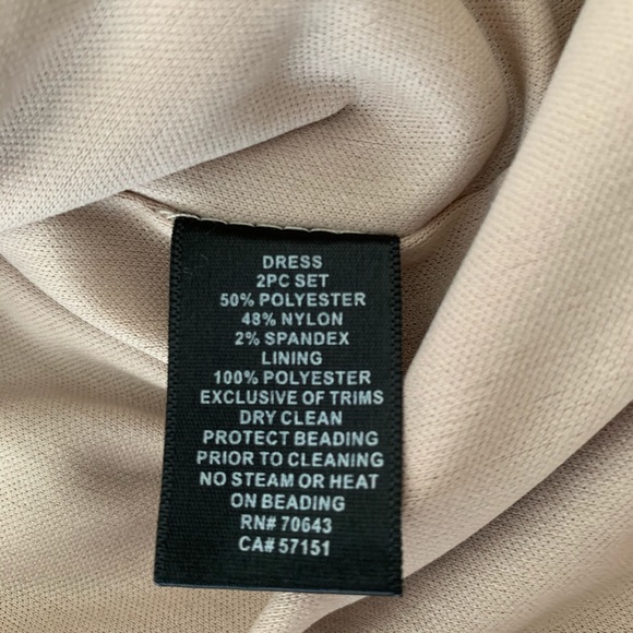 -Jessica Howard black 2 pc  sleeves dress & long sleeveless cover up lace size 8 - Picture 9 of 16